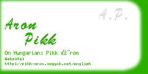 aron pikk business card